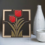 Tulip Liebe Abstrakt Rote Blume Dekoration Mitte d Fliese<br><div class="desc">Diese exquisite, moderne Keramik-Kachel aus der Mitte des Jahrhunderts ist eine liebevolle Hommage an die altehrwürdige Kunsthandwerksbewegung. In unserem Workshop in Barcelona wurden abstrakte symmetrische Formen entwickelt und die faszinierende Faszination moderner Imitate-Relieffliesen aus der Mitte des Jahrhunderts nachahmt. Die symmetrischen Designs spiegeln ein harmonisches Gleichgewicht wider, den idealen Ausdruck abstrakter...</div>