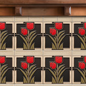 Tulip Liebe Abstrakt Rote Blume Dekoration Mitte d Fliese