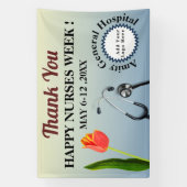 Tulip & Logo der National Nurses Week Vielen Dank Banner (Vertikal)