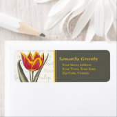 Tulip Lover's Red Blume Rücksendeadressen-Aufklebe (Insitu)