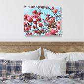 Tulip Magnolia Baum mit Birdsnest auf Leinwand (Insitu (Schlafzimmer))