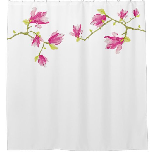 Tulip Magnolias auf einem Duschvorhang (Vorderseite)