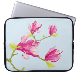 Tulip Magnolias auf einem Laptop Laptopschutzhülle