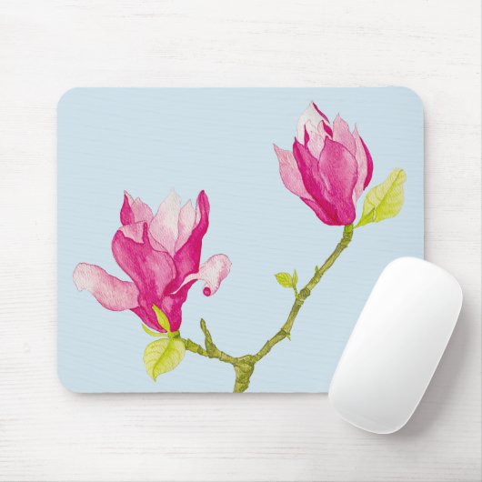 Tulip Magnolias auf einem Mauspad (Mit Mouse)