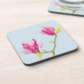 Tulip Magnolias auf einem Untersetzer Set (Linke Seite)