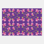 Tulip Magnolias auf einem Wrapping Paper-Set Geschenkpapier Set (Vorderseite 3)
