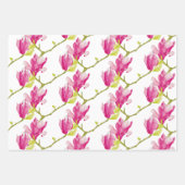 Tulip Magnolias auf einem Wrapping Paper-Set Geschenkpapier Set (Vorderseite)