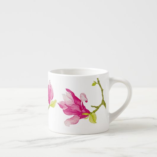 Tulip Magnolias auf einer Espresso-Tasse Espressotasse (Rechts)