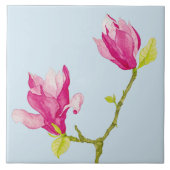 Tulip Magnolias auf einer Keramik (2) Fliese (Vorderseite)