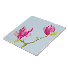 Tulip Magnolias auf einer Keramik (2) Fliese