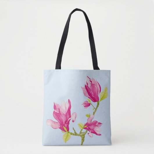 Tulip Magnolias auf einer Tasche (Vorderseite)