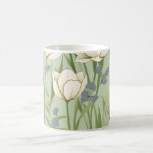 Tulip Meadow in Sage Green Kaffeetasse (Mittel)