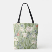 Tulip Meadow in Sage Green Tasche (Rückseite)