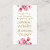 Tulip Memorial Photo Funeral Prayer Card Visitenkarte (Rückseite)