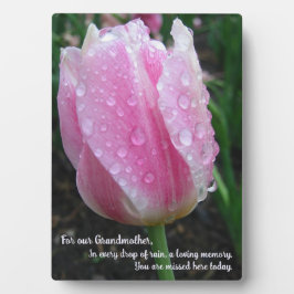 Tulip Memorial Tabletop Plaque mit Easel Fotoplatte