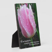 Tulip Memorial Tabletop Plaque mit Easel Fotoplatte (Seite)
