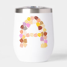 Tulip mit mehrfarbigem Buchstaben "A"