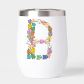 Tulip mit mehrfarbigem Buchstaben "B" (Rückseite)