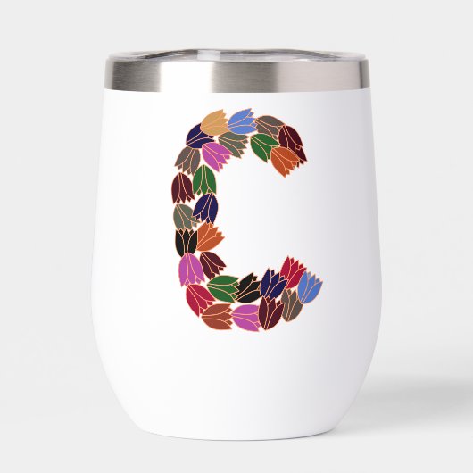 Tulip mit mehrfarbigem Buchstaben "C" (Rückseite)