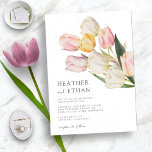 Tulip Moderne Hochzeit Einladung<br><div class="desc">Unsere atemberaubende Tulip Modern Wedding Invitation verbindet Eleganz, Stil und zeitlose Schönheit perfekt. Diese schicke Einladung enthält handbemalte Aquarellbilder aus Gelb, Rosa und Creme, die die köstliche Frische des Frühlings vereinen. Mit einem modernen minimalistischen Ansatz bringen diese Einladungen eine sanfte und dennoch raffinierte Touch, die Ihre Gäste zweifellos bezaubern wird....</div>