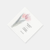 Tulip Moderne Minimalistische, elegante Typografie Serviette (Ecke)