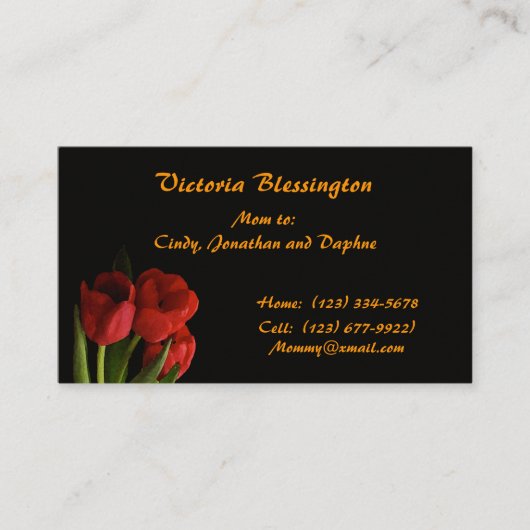 Tulip Mommy Telefonnummerkarte (Vorderseite)