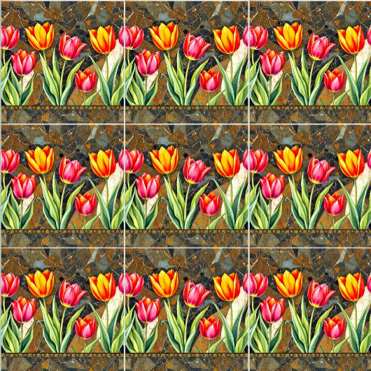 Tulip Mosaic Charm Keramik Tile Fliese