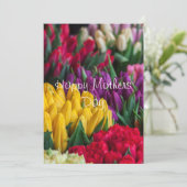 Tulip Mothes Day Card Einladung (Stehend Vorderseite)