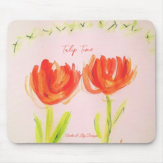 Tulip Mouse pad by Ariella & Lily, Zazzle Mousepad (Vorne)