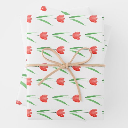 Tulip Muster Geschenkpapier Set (Beispiel)