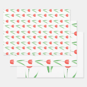 Tulip Muster Geschenkpapier Set