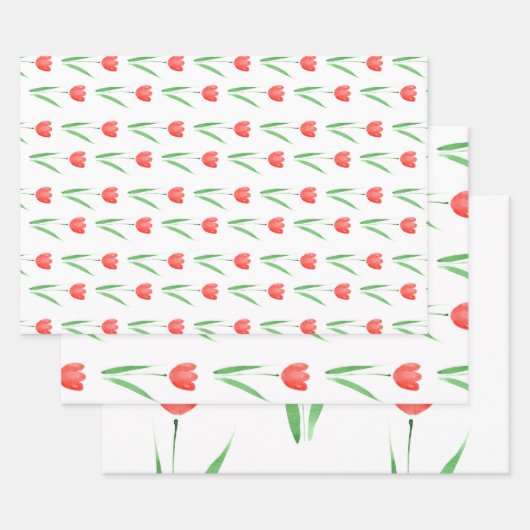Tulip Muster Geschenkpapier Set (Set)