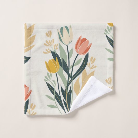 Tulip Nature Themed Badhandtuch Set (Waschlappen)