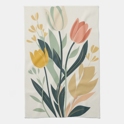 Tulip Nature Themed Geschirrtuch (Vertikal)