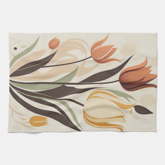 Tulip Nature Themed Geschirrtuch (Horizontal)