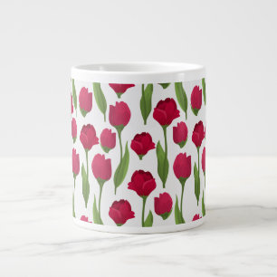 Tulip niedliche Tulpen Blume Wasserfarben Muster Jumbo-Tasse