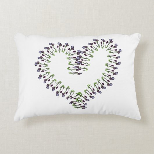 Tulip Open Heart Design Dekokissen (Vorderseite)