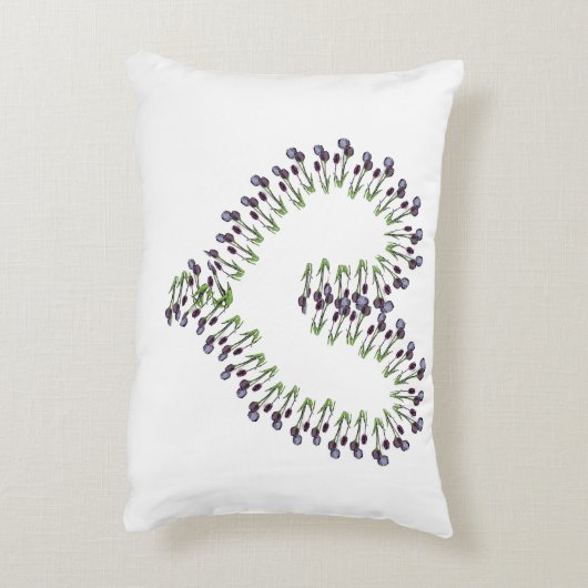 Tulip Open Heart Design Dekokissen (Rückseite(Vertikal))