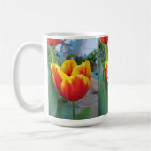 Tulip Orange Red Womans Name Foto Art Tasse (Links)