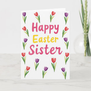 Tulip-Osterkarte für Schwester Karte