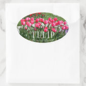 Tulip Ovaler Aufkleber (Tasche)
