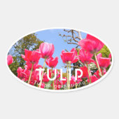 Tulip Ovaler Aufkleber (Vorderseite)