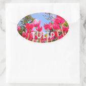 Tulip Ovaler Aufkleber (Tasche)