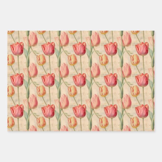 Tulip Packpapier Geschenkpapier Set (Vorderseite 2)
