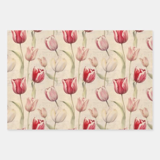 Tulip Packpapier Geschenkpapier Set (Vorderseite)