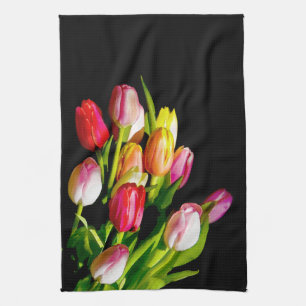 Tulip Painting - Original Blume Kunst Geschirrtuch