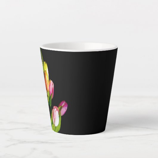 Tulip Painting - Original Blume Kunst Milchtasse (Vorderseite)