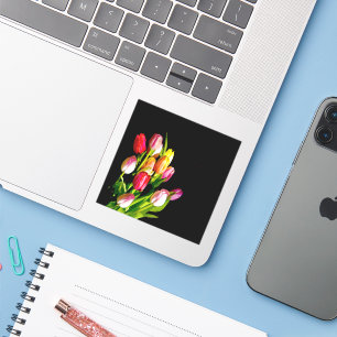 Tulip Painting - Originelle Blume Kunst Aufkleber