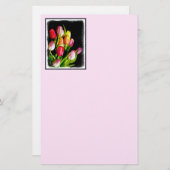 Tulip Painting - Originelle Blume Kunst Briefpapier (Vorne/Hinten)