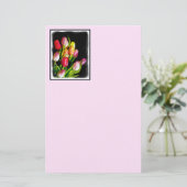 Tulip Painting - Originelle Blume Kunst Briefpapier (Stehend Vorderseite)